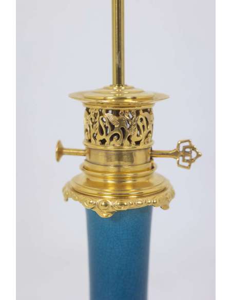 Lampe en porcelaine et bronze du 19ème siècle-Bozaart