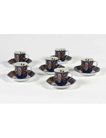 Service à thé et café en porcelaine par Hermès du 20ème siècle-Bozaart