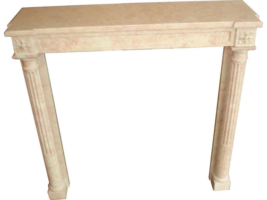 Louis XVI pierre de Chassagne rosé fireplace