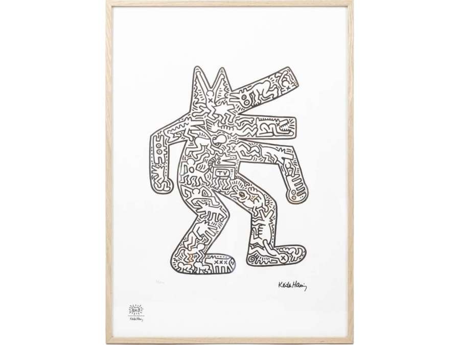 Sérigraphie sur papier par Keith Haring du 20ème siècle