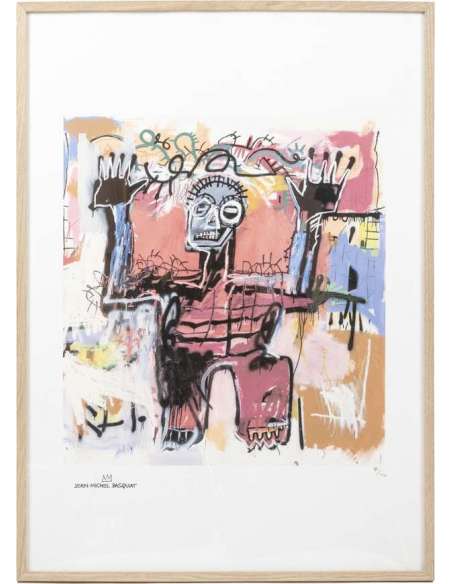Lithograph on paper by Jean-Michel Basquiat from the 20th century-Bozaart