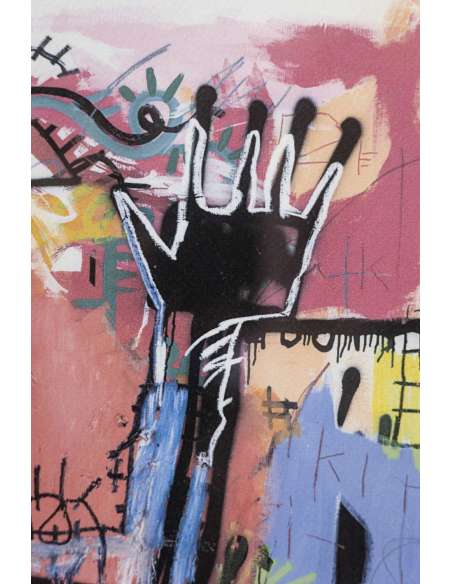 Lithographie sur papier par Jean-Michel Basquiat du 20ème siècle-Bozaart