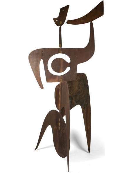 Sculpture entitled bugler la trompette contemporary work-Bozaart
