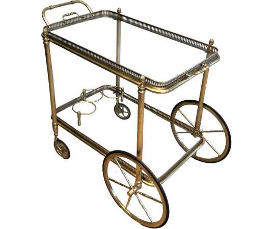 Neoclassical trolley table from the 20th century brass