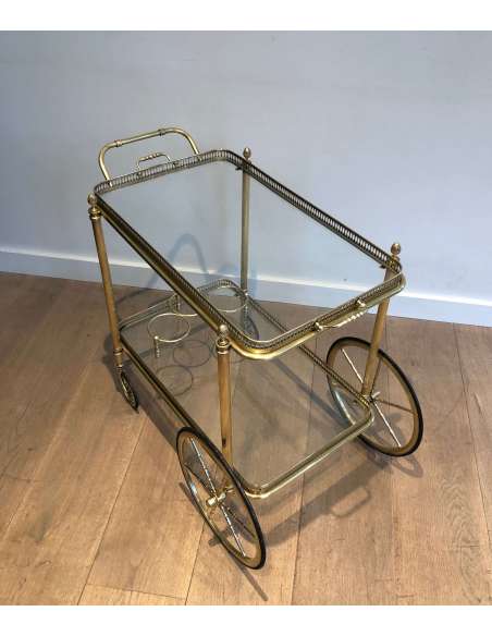 Table roulante de style néoclassique en laiton du 20ème siècle-Bozaart