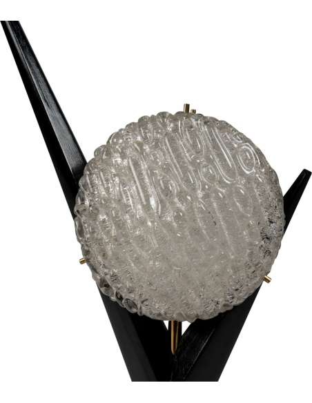 Vintage glass lamp by Maison Arlus from the 20th century-Bozaart