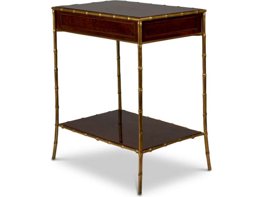 Mahogany and bronze side table by Maison Jansen from the 20th century