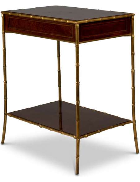 Mahogany and bronze side table by Maison Jansen from the 20th century-Bozaart