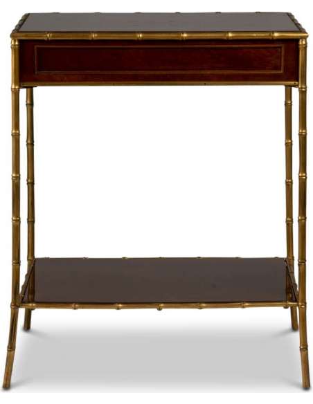 Mahogany and bronze side table by Maison Jansen from the 20th century-Bozaart