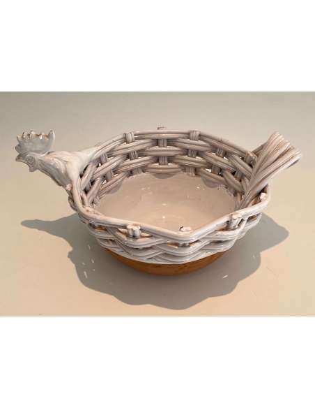 Fruit bowl representing a ceramic chicken from the 20th century-Bozaart