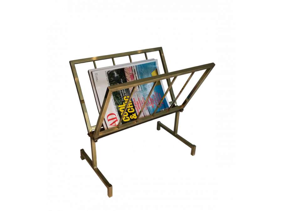 Design magazine rack in brass+ from the 20th century