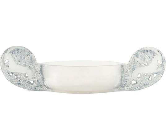 White glass planter+"ST HUBERT" by R.Lalique