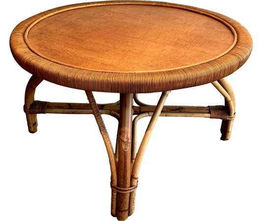 rattan coffee table, year 50