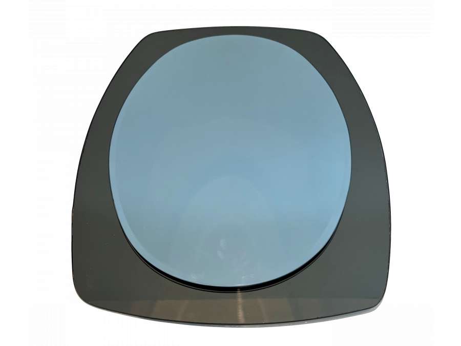 Miroir de Forme Ovale de Fontana Arte+ Travail italien année 70