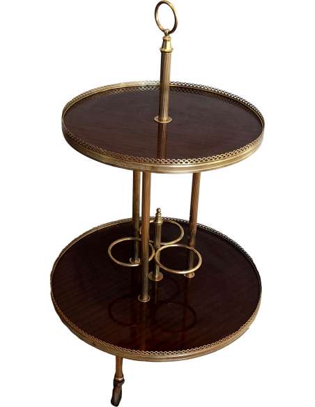 Mahogany Rolling Table Modern design, year 40-Bozaart