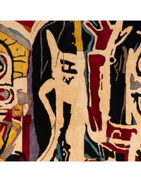 Tapis en Laine. Jean-Michel Basquiat, Travail contemporain, année 80-Bozaart