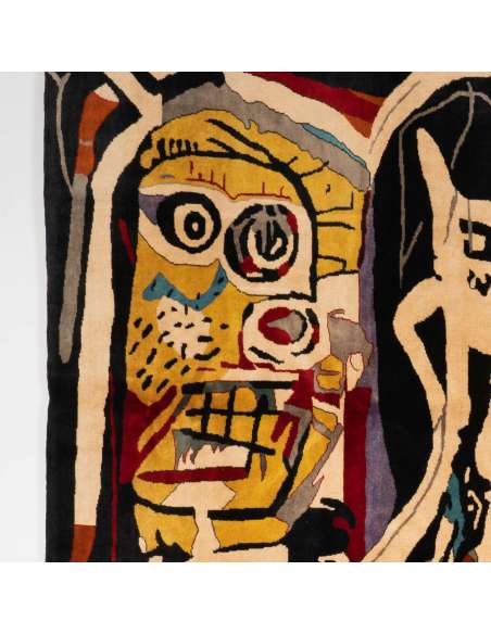 Tapis en Laine. Jean-Michel Basquiat, Travail contemporain, année 80-Bozaart