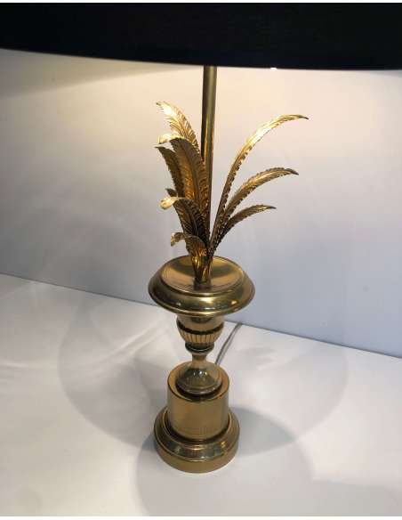 Pair of Brass Palm Tree Lamps Contemporary work, circa 70-Bozaart