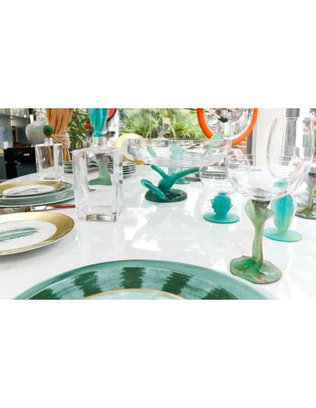 Contemporary Daum porcelain dinner service, Hilton Mc CONNCO-Bozaart