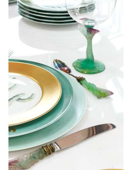 Contemporary Daum porcelain dinner service, Hilton Mc CONNCO-Bozaart