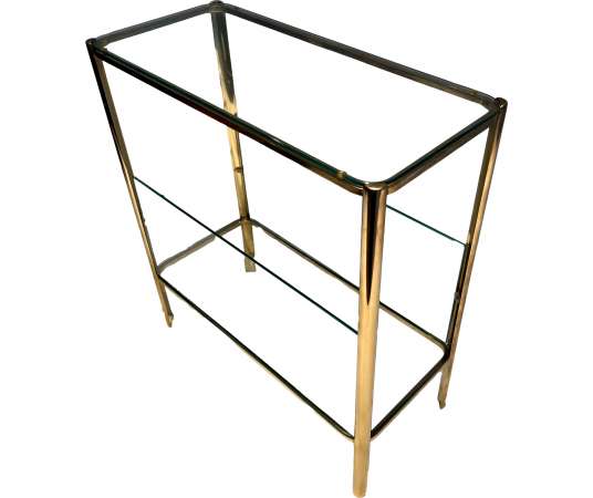 Vintage Bronze magazine rack by Jacques Théophile and stamped Broncz, year 70