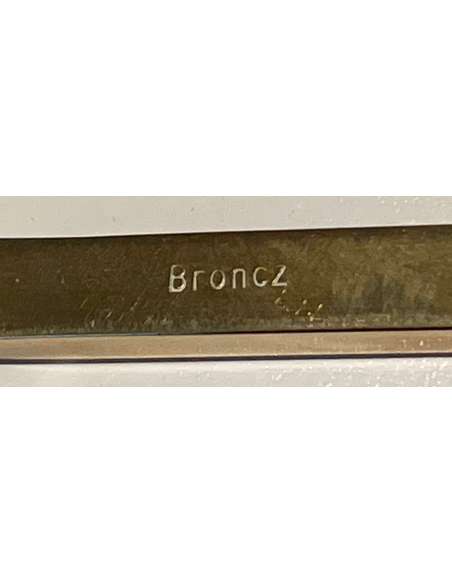 Porte-Revues vintage en Bronze. de Jacques Théophile et estampillé Broncz, année 70-Bozaart