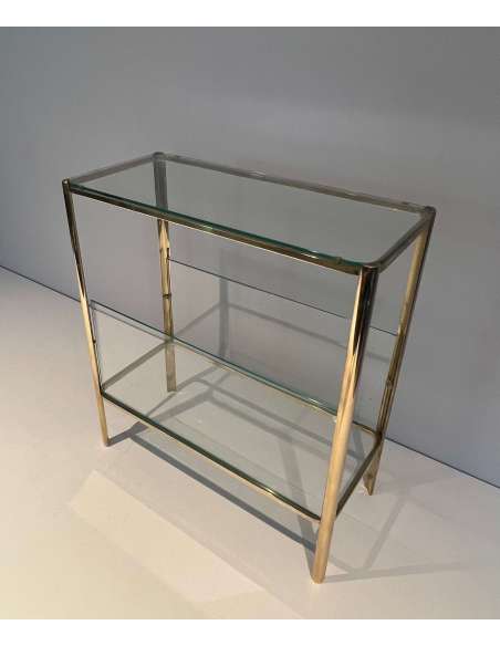 Vintage Bronze magazine rack by Jacques Théophile and stamped Broncz, year 70-Bozaart