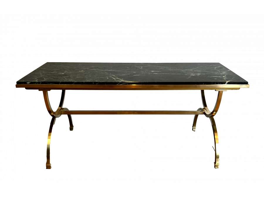 Table Basse en Laiton de style néoclassique,+ Design moderne, année 40