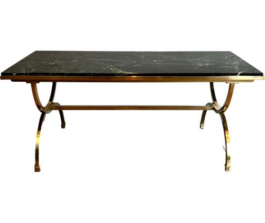 Neoclassical brass coffee table,+ Modern design, year 40