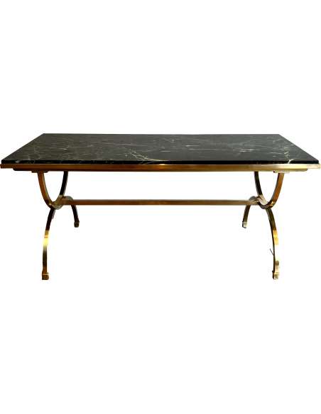 Neoclassical brass coffee table,+ Modern design, year 40-Bozaart