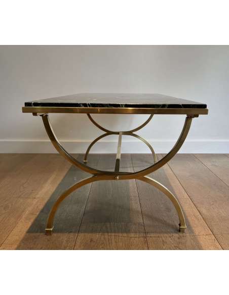 Neoclassical brass coffee table,+ Modern design, year 40-Bozaart