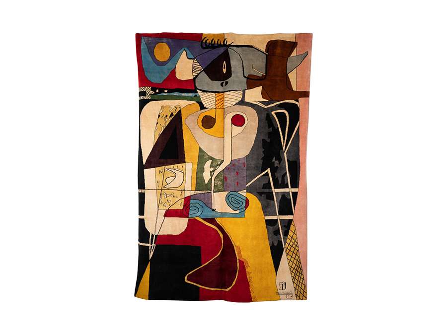 Wool rug "Taureau II", Contemporary work, Le Corbusier