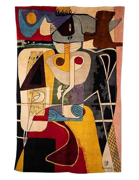 Wool rug "Taureau II", Contemporary work, Le Corbusier-Bozaart