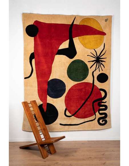 Tapis en Laine « Green Ball », Travail contemporain, Alexander Calder-Bozaart