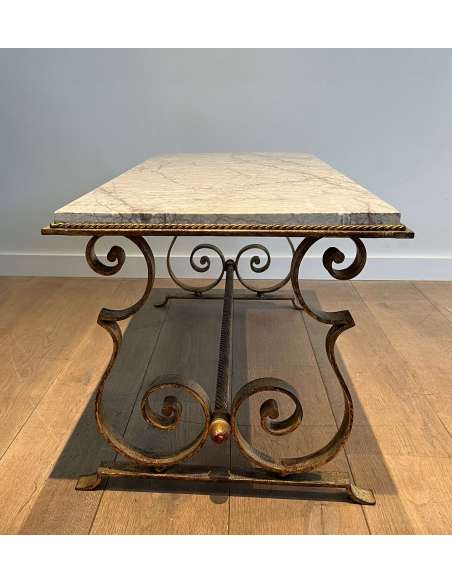 Table Basse en Fer Forgé.+ Design moderne, année 40-Bozaart