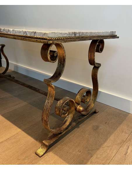 Table Basse en Fer Forgé.+ Design moderne, année 40-Bozaart