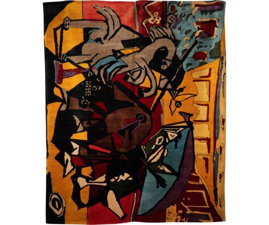 Tapis en Laine,+ Travail contemporain inspiré par Francis Picabia