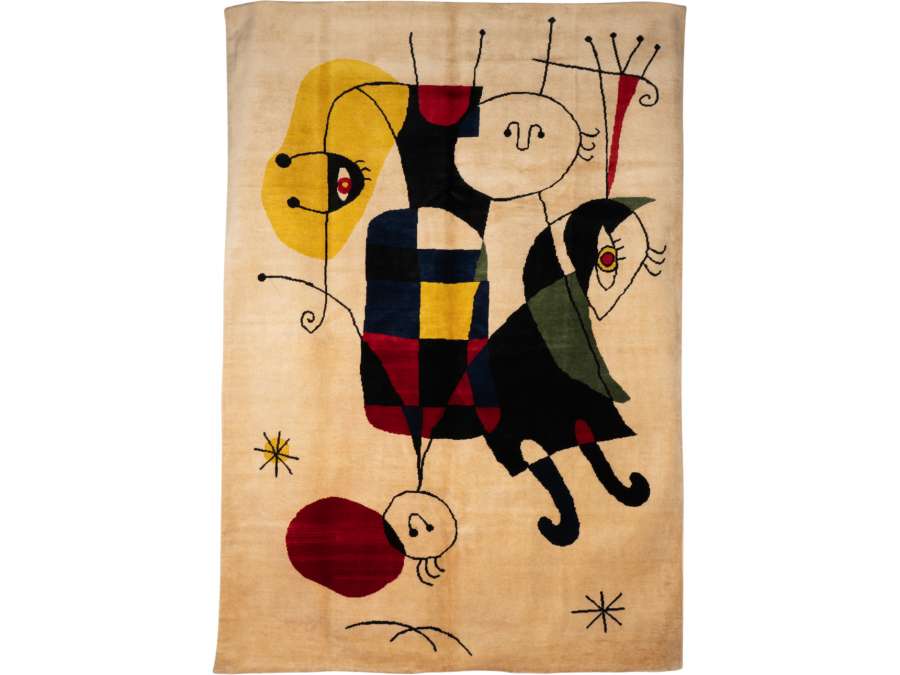 Tapis en Laine,+ Travail contemporain de Joan Miro