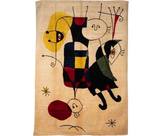 Wool carpet, Contemporary work by Joan Miro