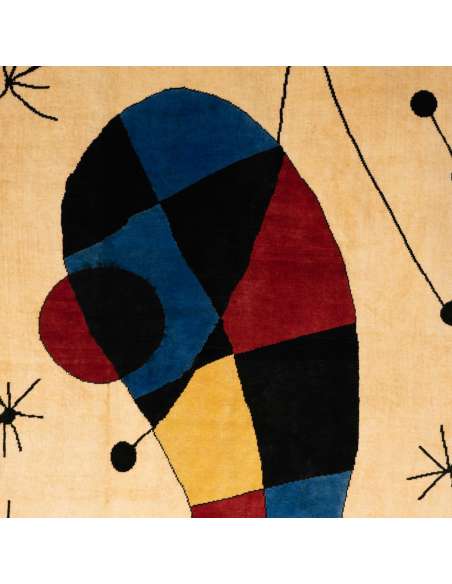 Tapis en Laine. Travail contemporain de Joan Miro-Bozaart