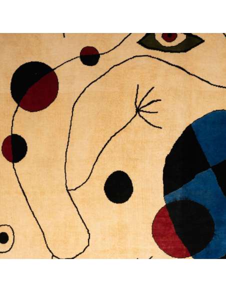 Tapis en Laine. Travail contemporain de Joan Miro-Bozaart