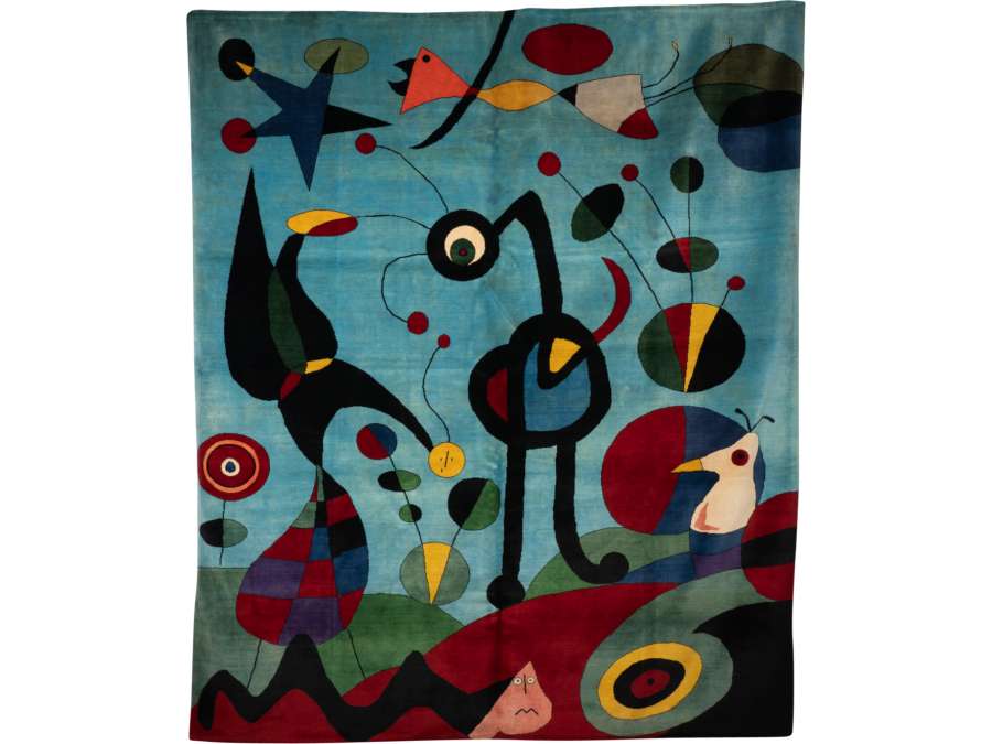 Wool carpet,+ Contemporary work by Joan Miro, year 20