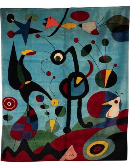 Wool carpet,+ Contemporary work by Joan Miro, year 20-Bozaart