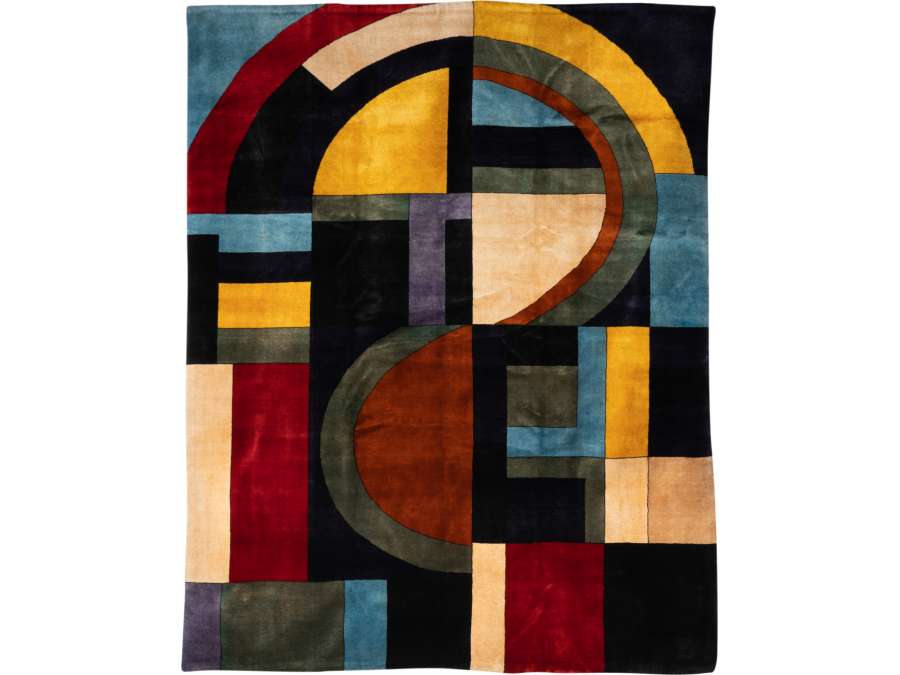 Tapis contemporain en Laine par de Sonia Delaunay