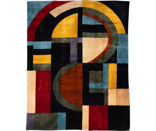 Contemporary wool rug by Sonia Delaunay