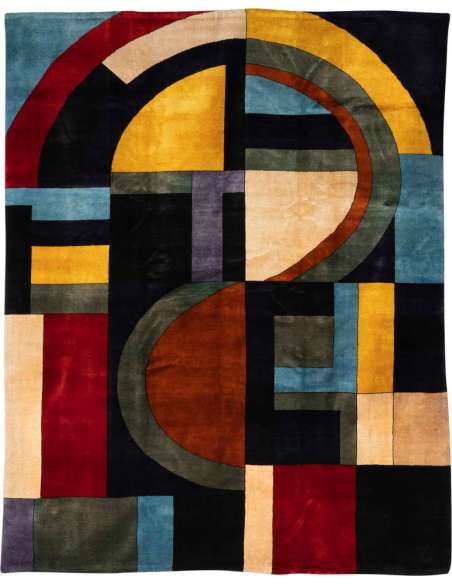 Contemporary wool rug by Sonia Delaunay-Bozaart