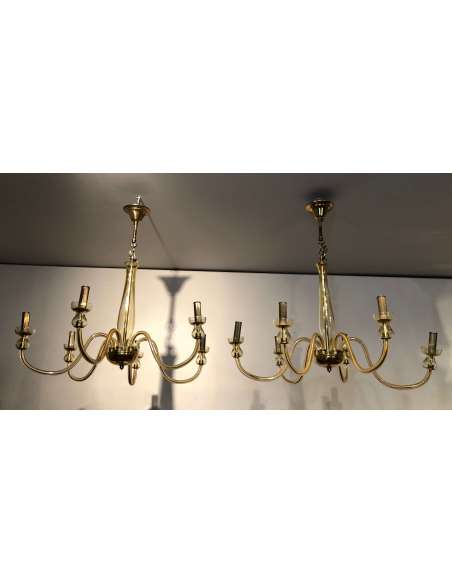 Crystal chandeliers + Contemporary work, year 70-Bozaart