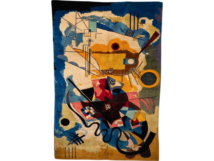 Tapis en Laine de Wassily Kandinsky. Travail contemporain