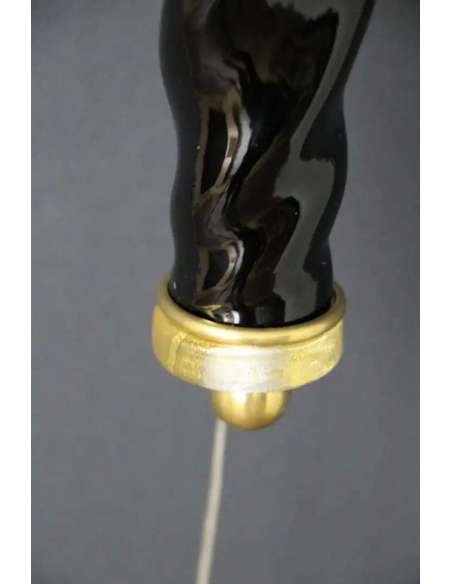 Golden and black Murano glass torch wall sconces by Barovier & Toso-Bozaart