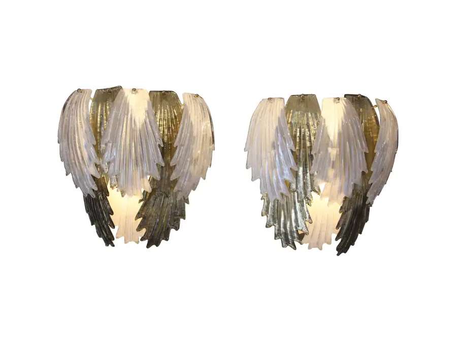 Pair of Murano Glass Sconces by Barovier & Toso